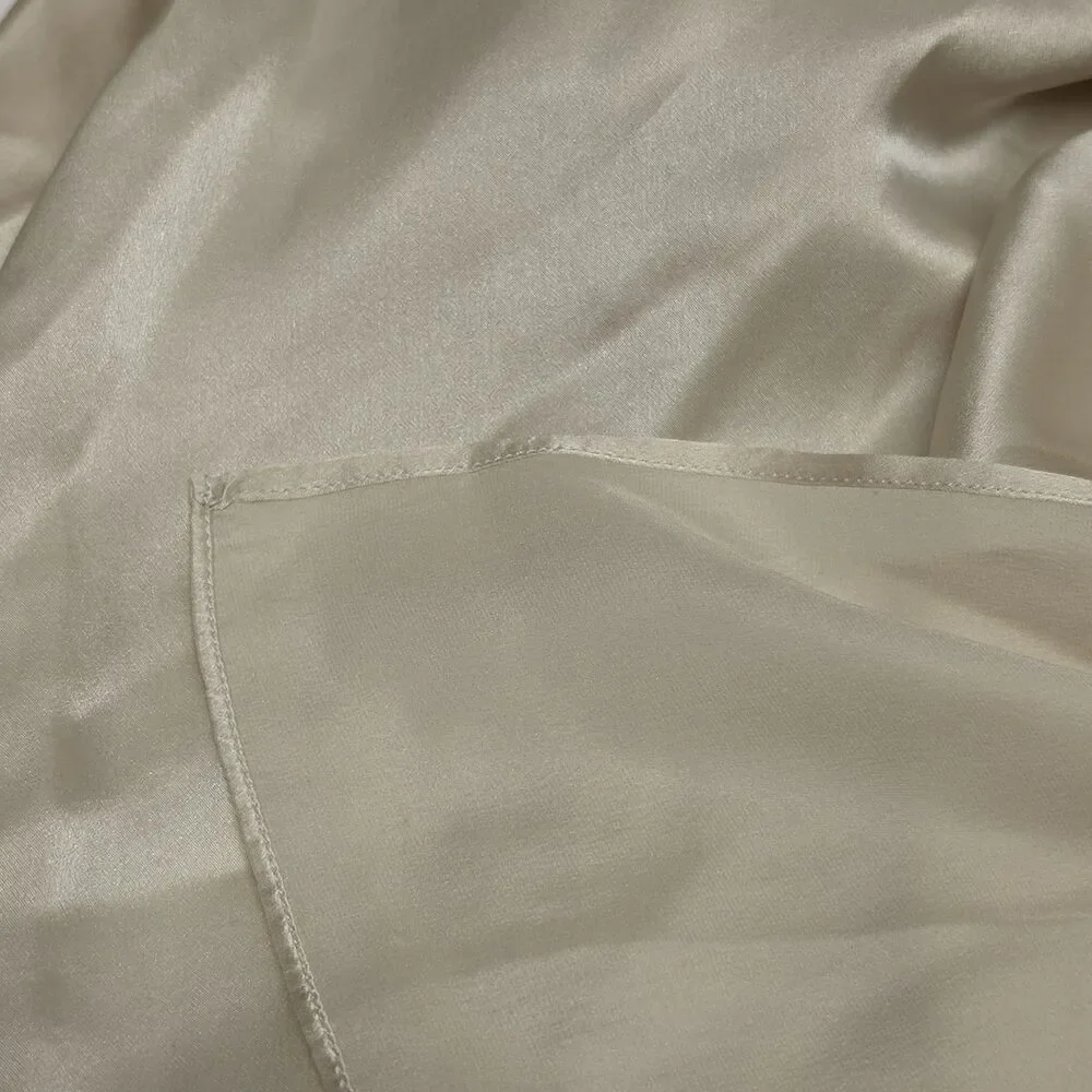 Newport News Swim 100% Silk Cream Pareo Biege Warap Scarf Vintage Pastel Nude